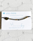Morse Code Bracelet - Love you more with heart charm