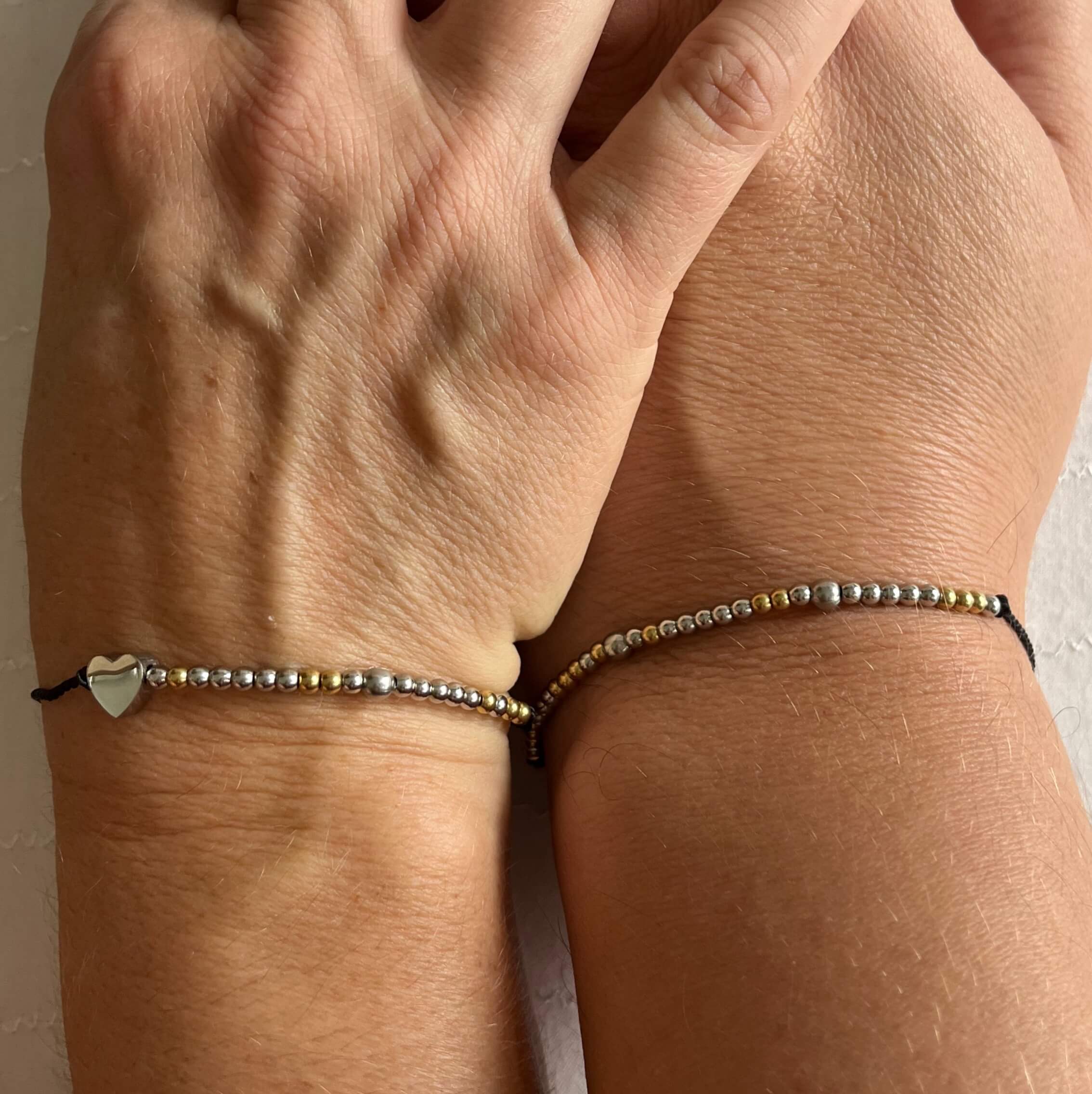 Morse Code Beaded and Charm Bracelets - Love you more and love you most