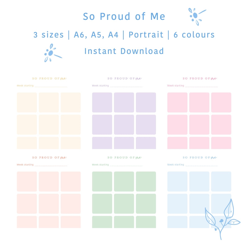So Proud of Me Self Love Instant Download in 6 colours