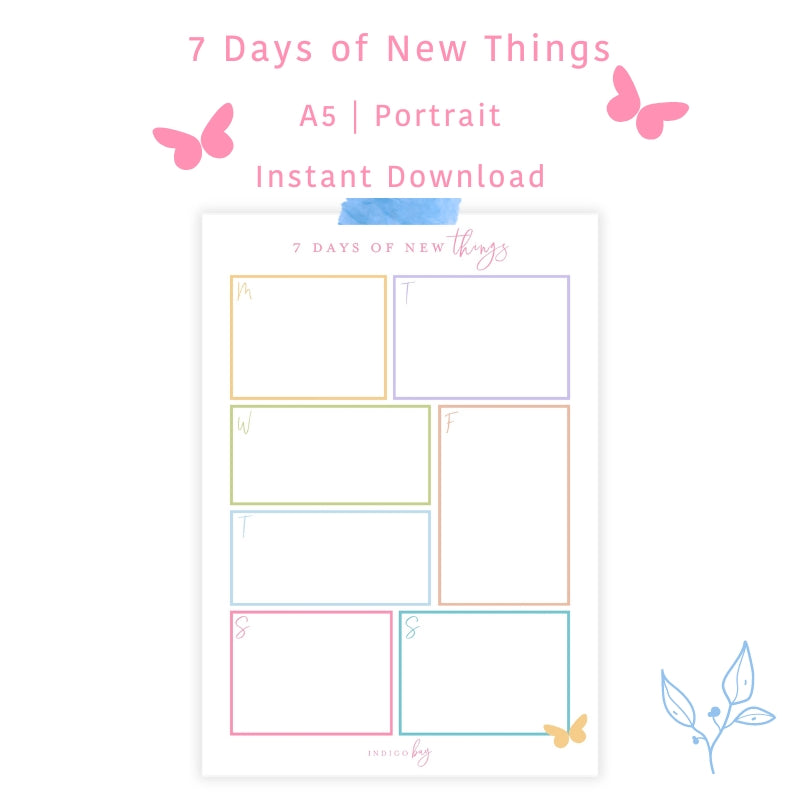 7 Days of New Things Printable