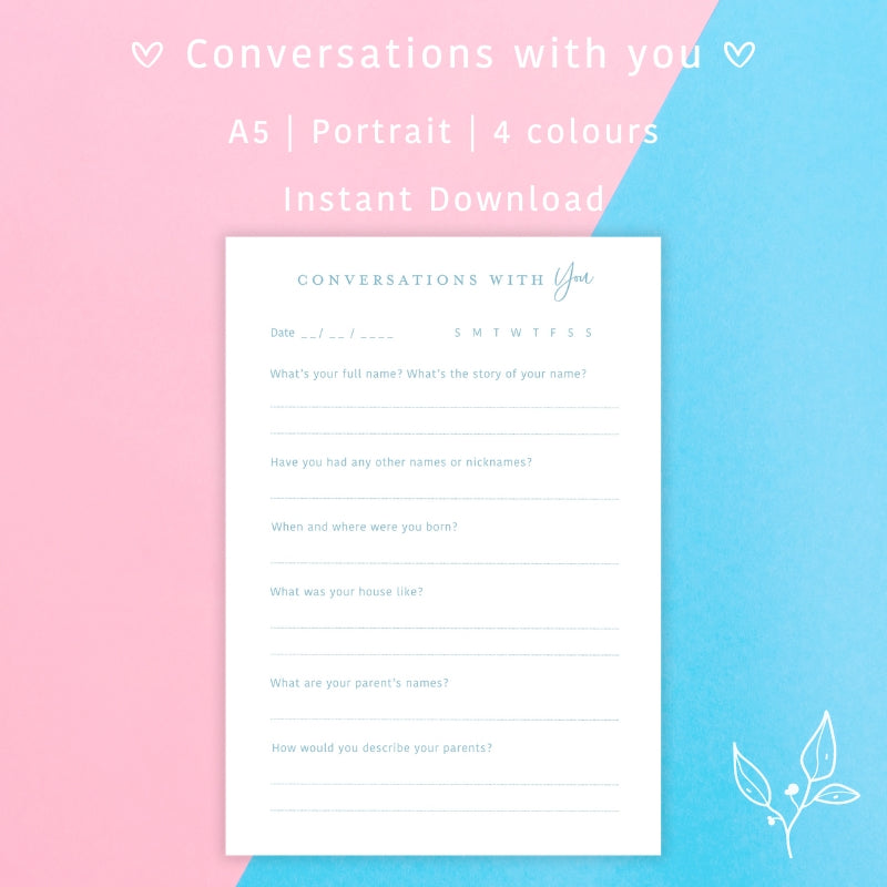 Conversations with You Printable