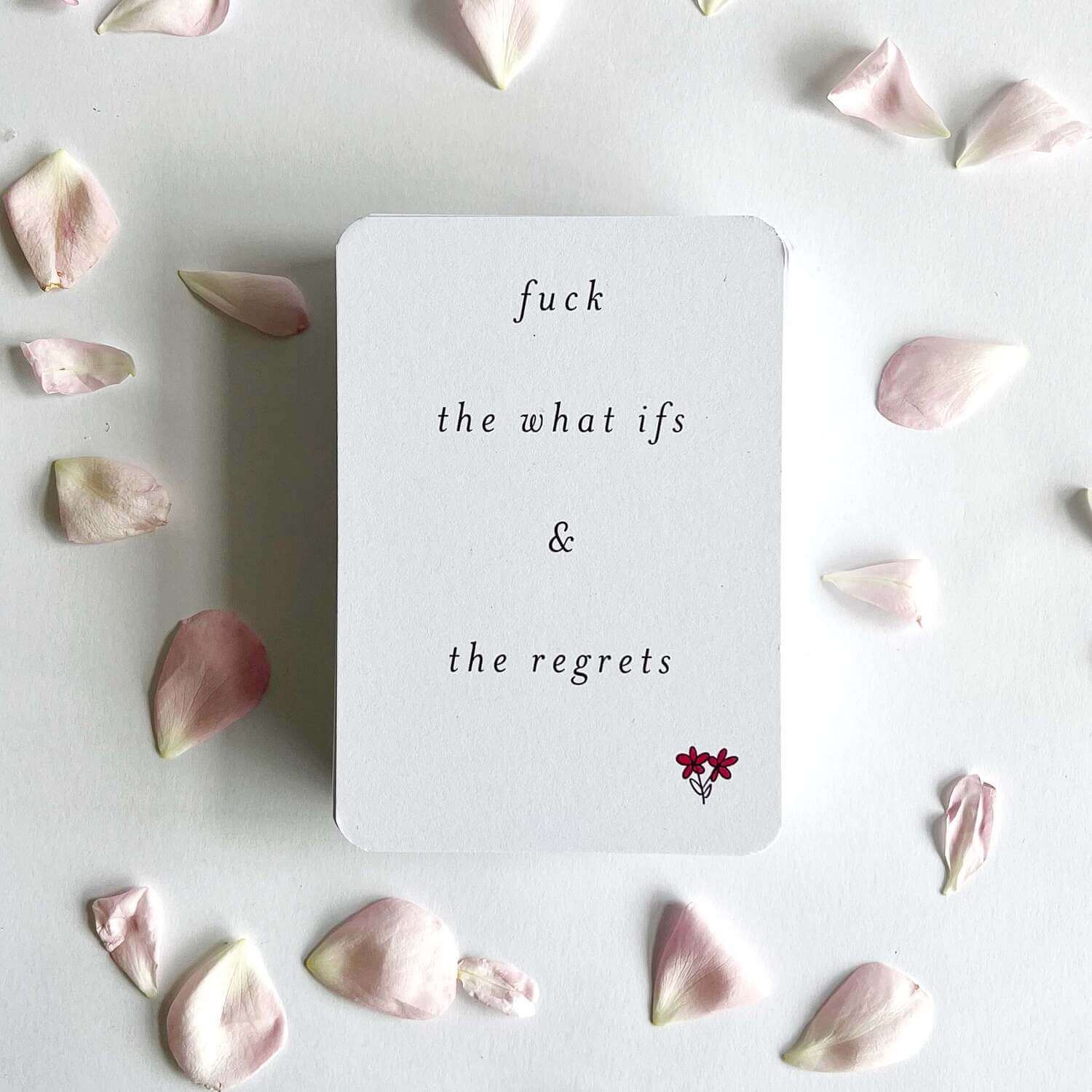 Memory Makers Sweary Self-Love Edition fuck the what ifs and regrets card