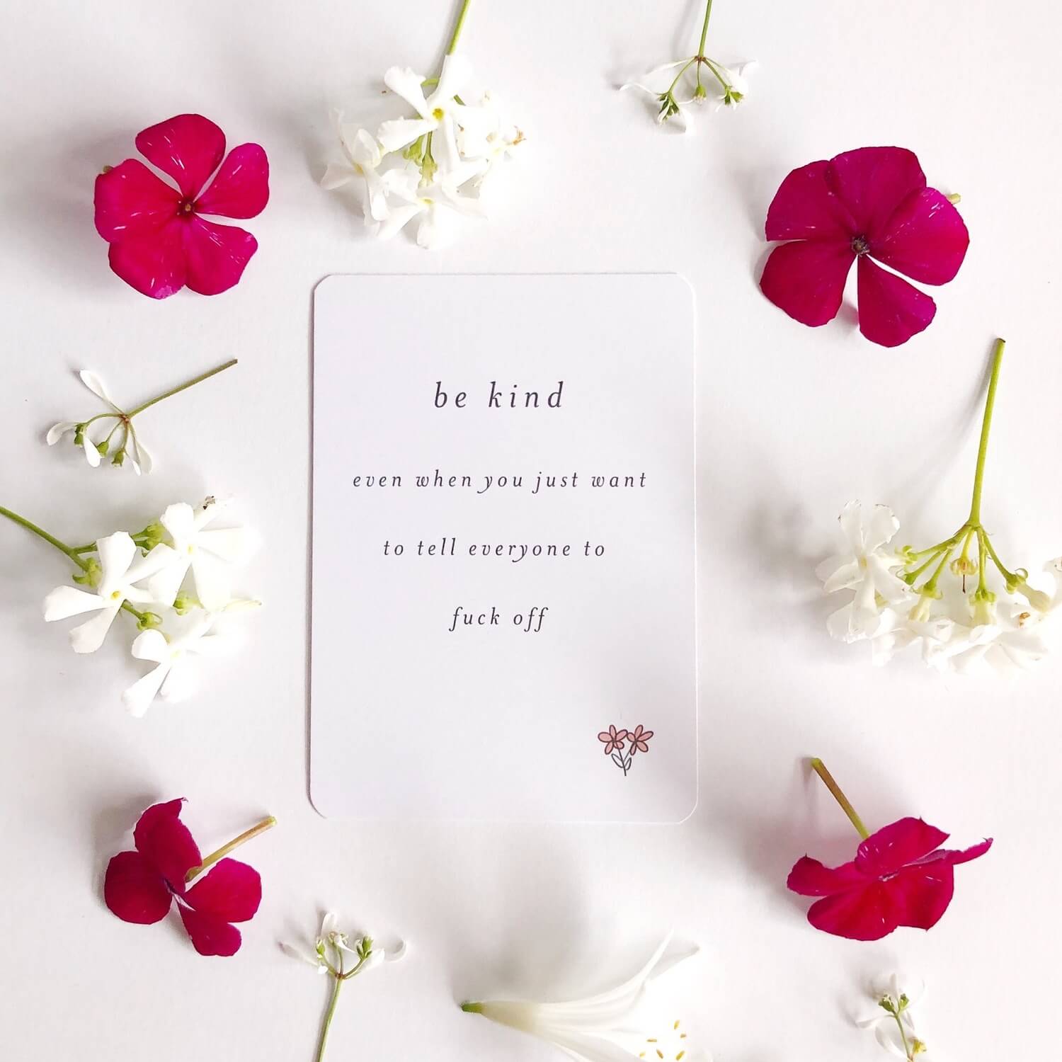 Memory Makers Sweary Self-Love Edition be kind even when you just want to tell everyone to fuck off card